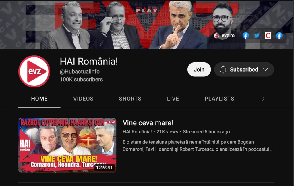 Canalul de YouTube HAI România! a ajuns la 100.000 de abonați. Jurnaliști de top dezbat cele mai fierbinți teme