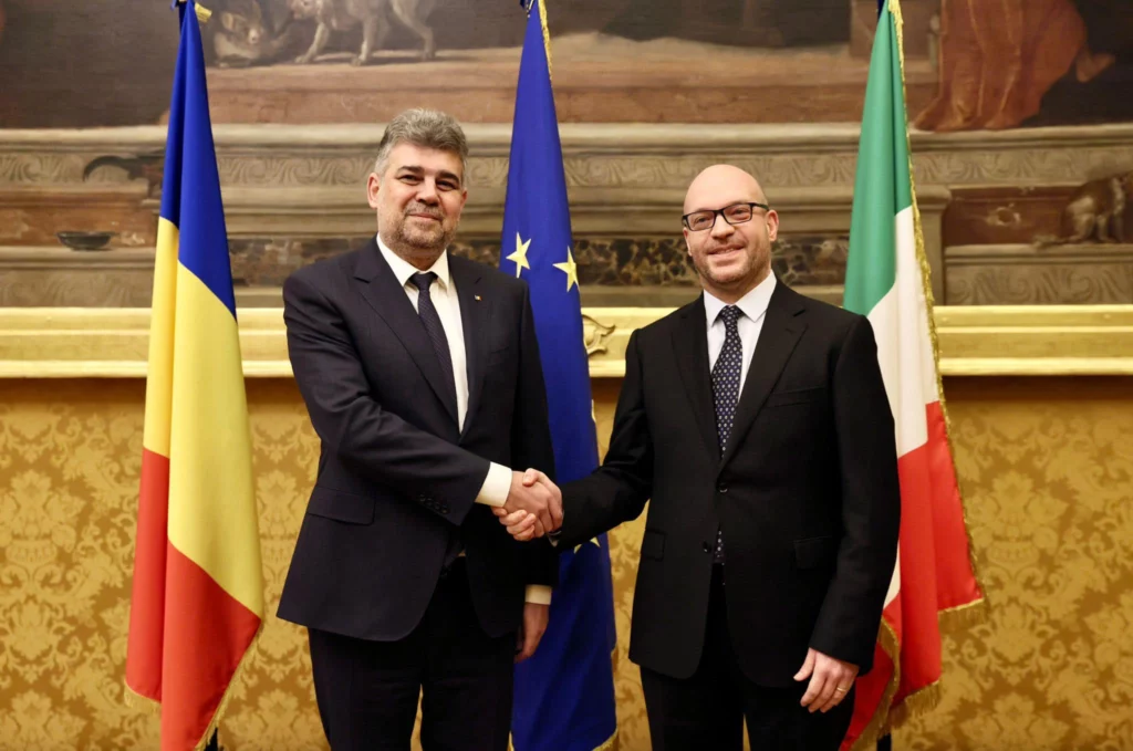 Marcel Ciolacu a efectuat o vizită oficială la Roma. Italia, cel mai important partener comercial pentru România