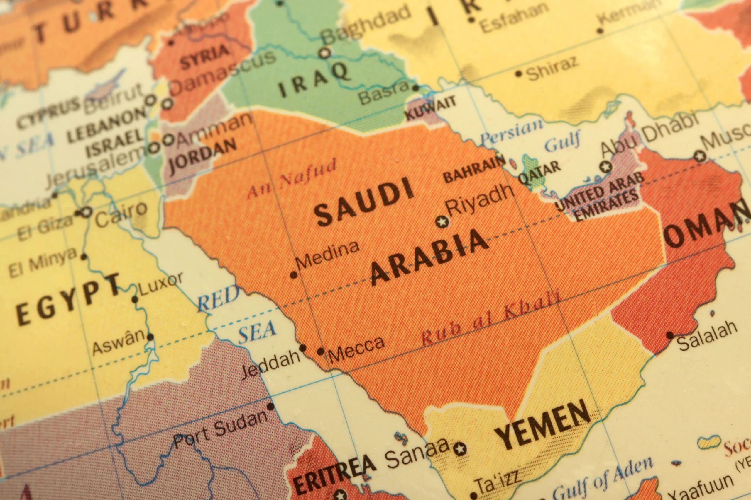 География саудовской аравии. Саудовская Аравия на карте. Карта Саудовской Аравии со странами.
