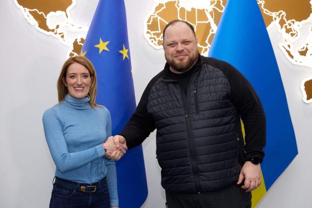 Roberta Metsola, vizită surpriză la Kiev: Viitorul Ucrainei este ca membru al UE