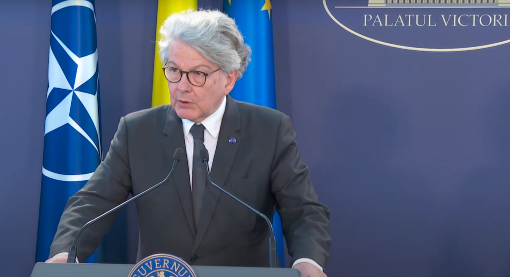 Thierry Breton, despre securitatea Europei: „România va juca un rol şi mai important în apărare”