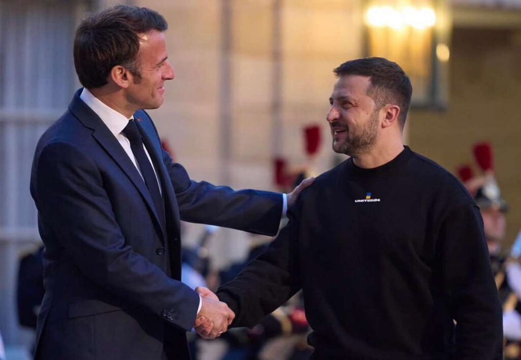 Volodimir Zelenski, întâlnire cu Emmanuel Macron la Paris. Ce au discutat cei doi președinți