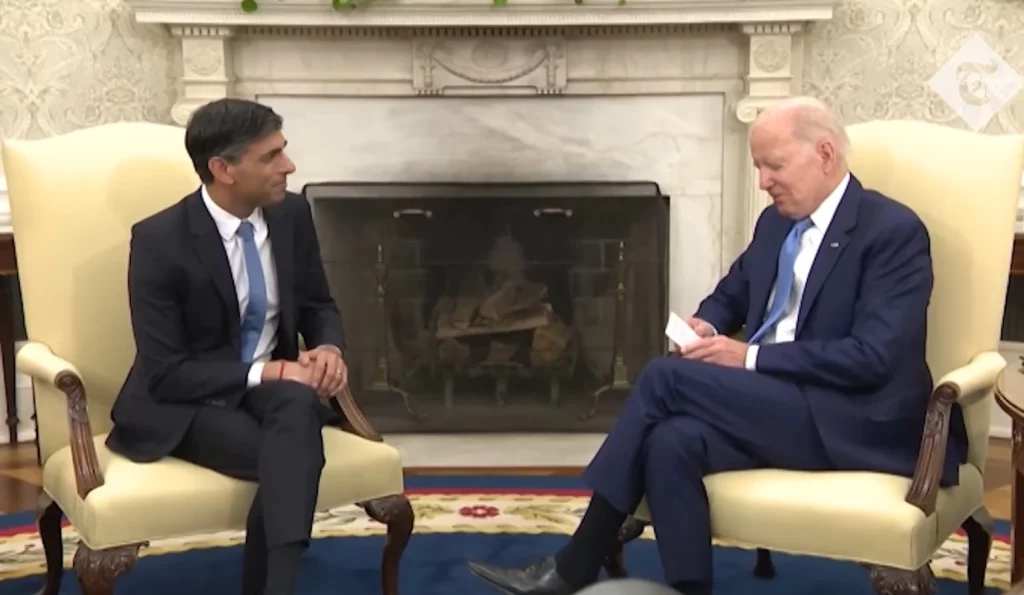 Joe Biden și Rishi Sunak anunță „Declaraţia Atlantică”, un nou parteneriat economic SUA-Anglia împotriva Chinei (Video)