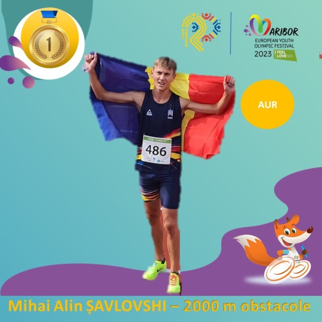 Argint și Aur pentru România la FOTE: Alin Şavlovschi a câştigat medalia de aur la 2000 m obstacole