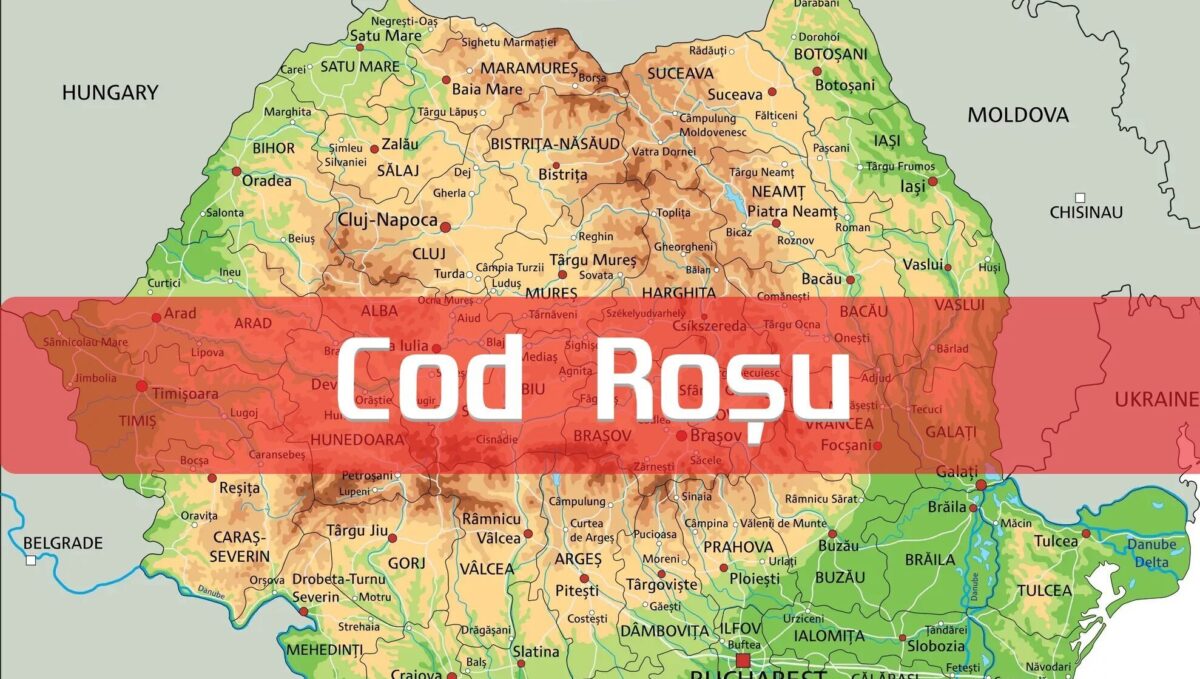 cod rosu romania harta