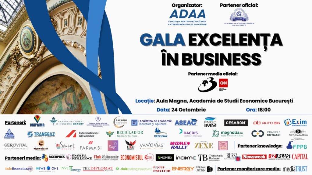 Gala Excelența în Business reflectă diversitatea și profunzimea performanței în lumea afacerilor