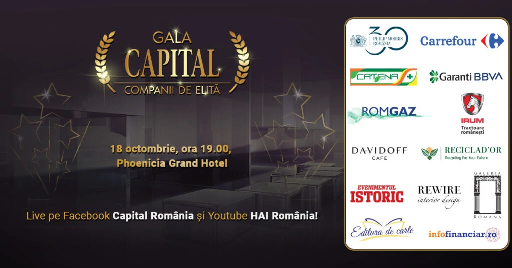 Gala Capital Companii de Elită. Cele mai profitabile companii din România, premiate pe 18 octombrie