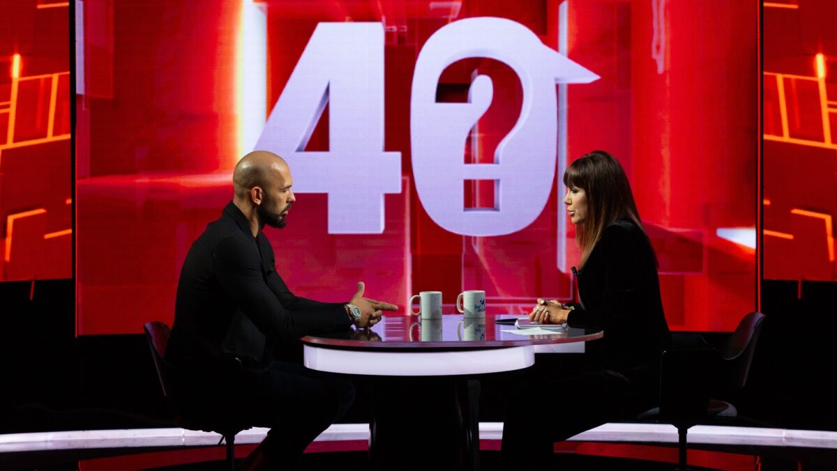 Andrew Tate, invitatul lui Denise Rifai la „40 de întrebări”: Câte femei aveți în proprietate?