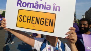 România, spațiul Schengen, protest