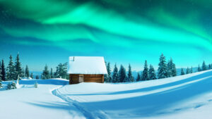 iarna astronomică, aurora boreală
