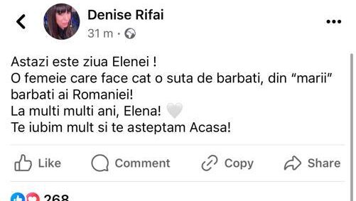 postare Denise Rifai