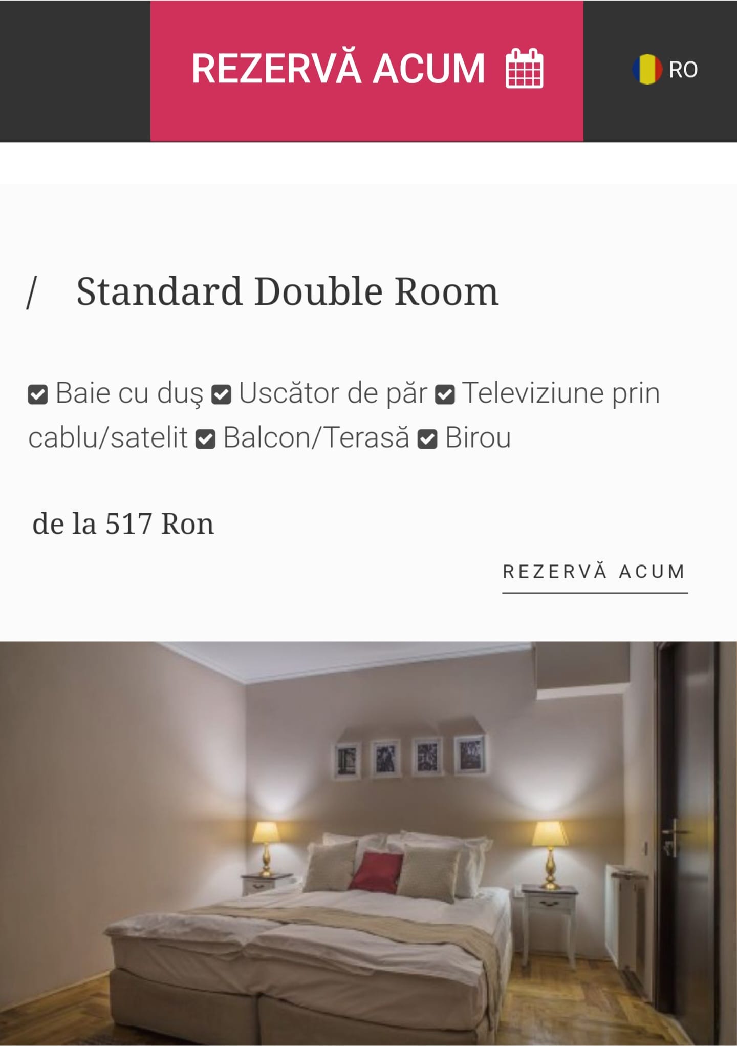 standard room hotel simona halep