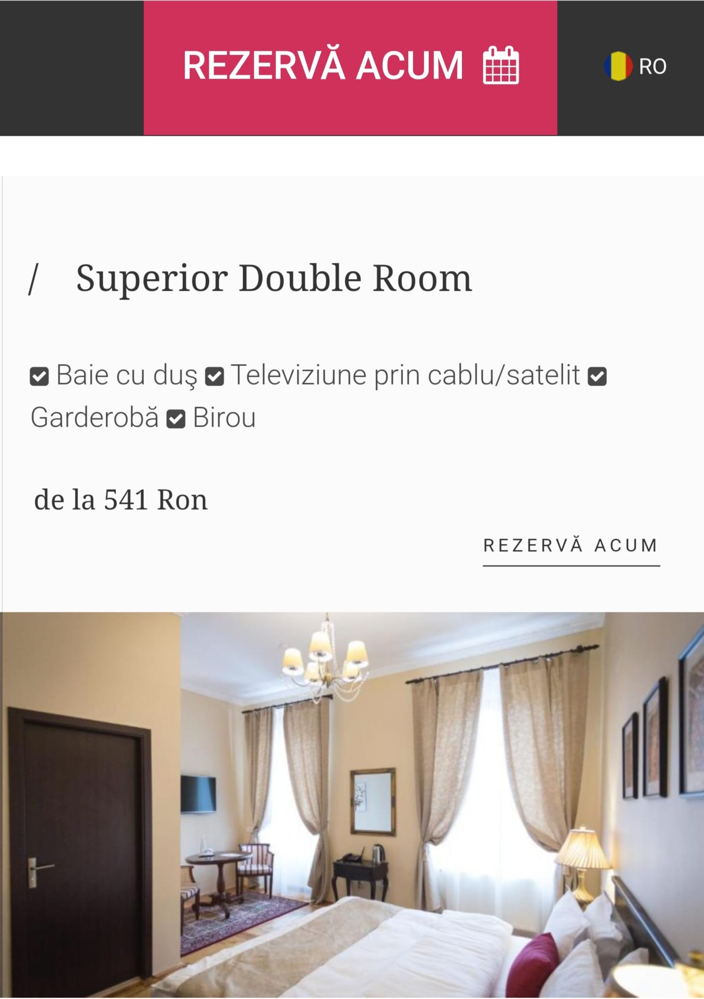 superior standard room hotel simona halep
