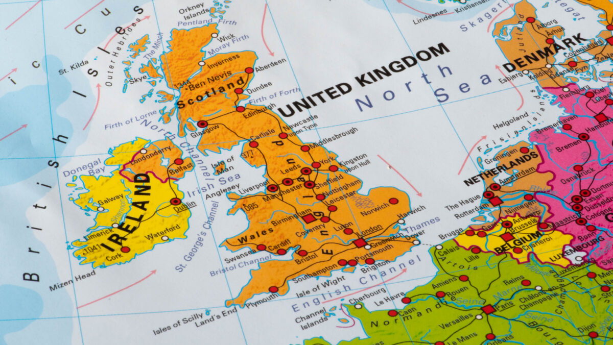 Marea Britanie, Anglia, harta