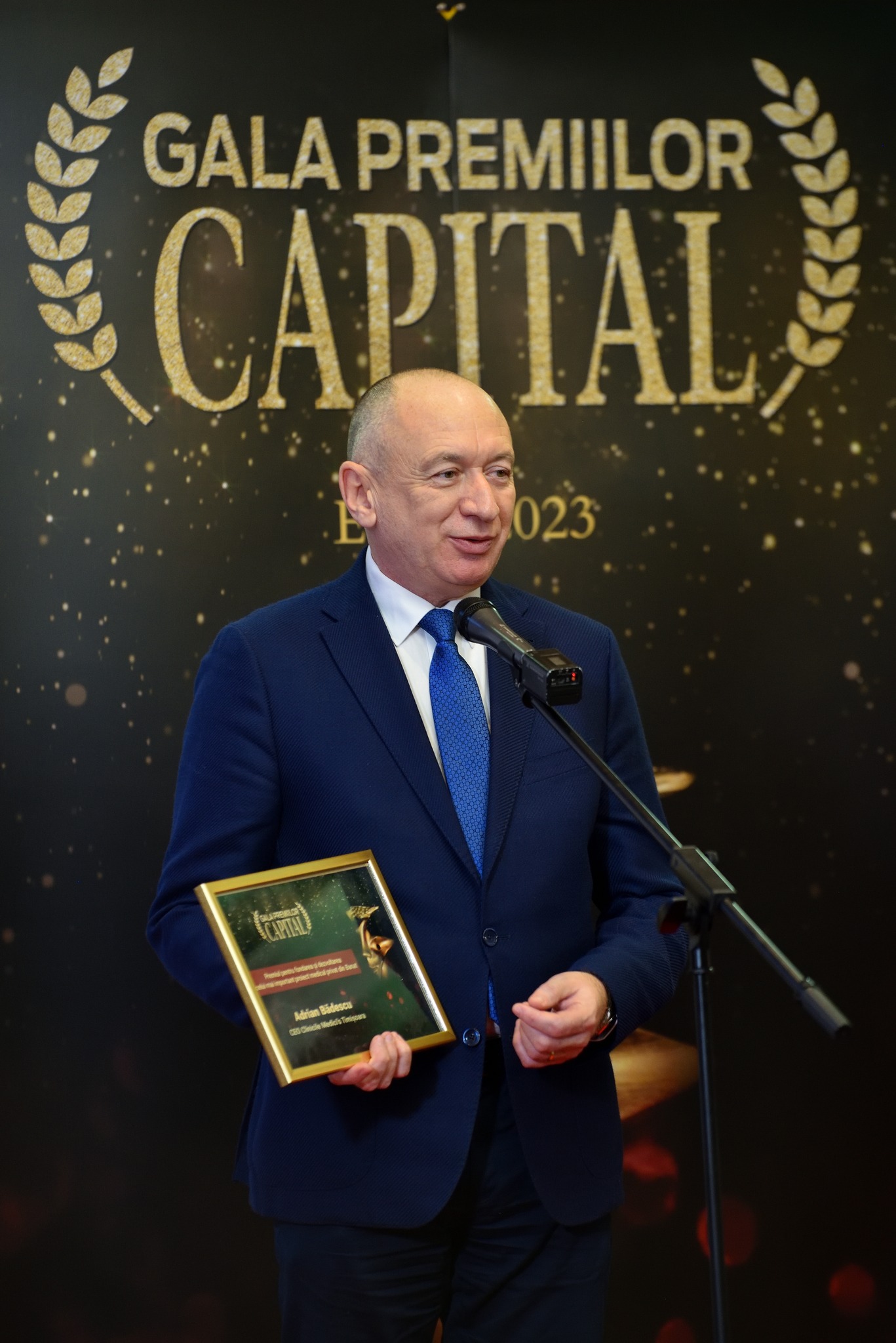 Adrian Bădescu la Gala Capital în decembrie 2023