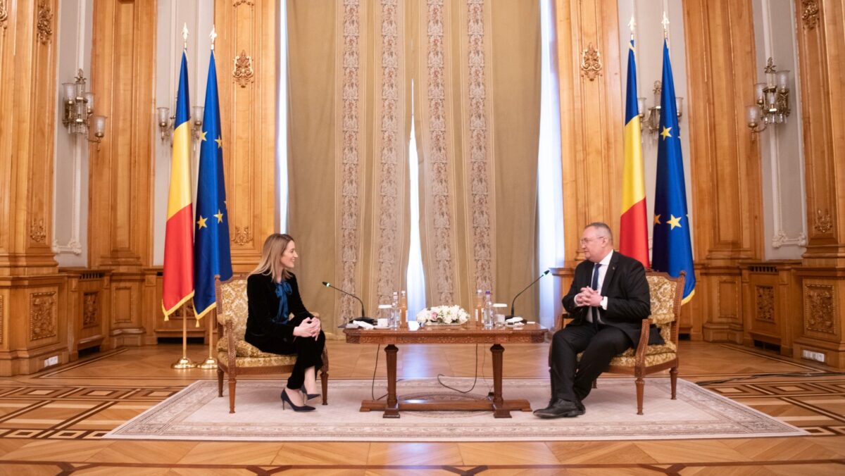 Nicolae Ciucă, întâlnire cu Roberta Metsola la București: Am discutat despre strategia pentru următoarele alegeri europarlamentare