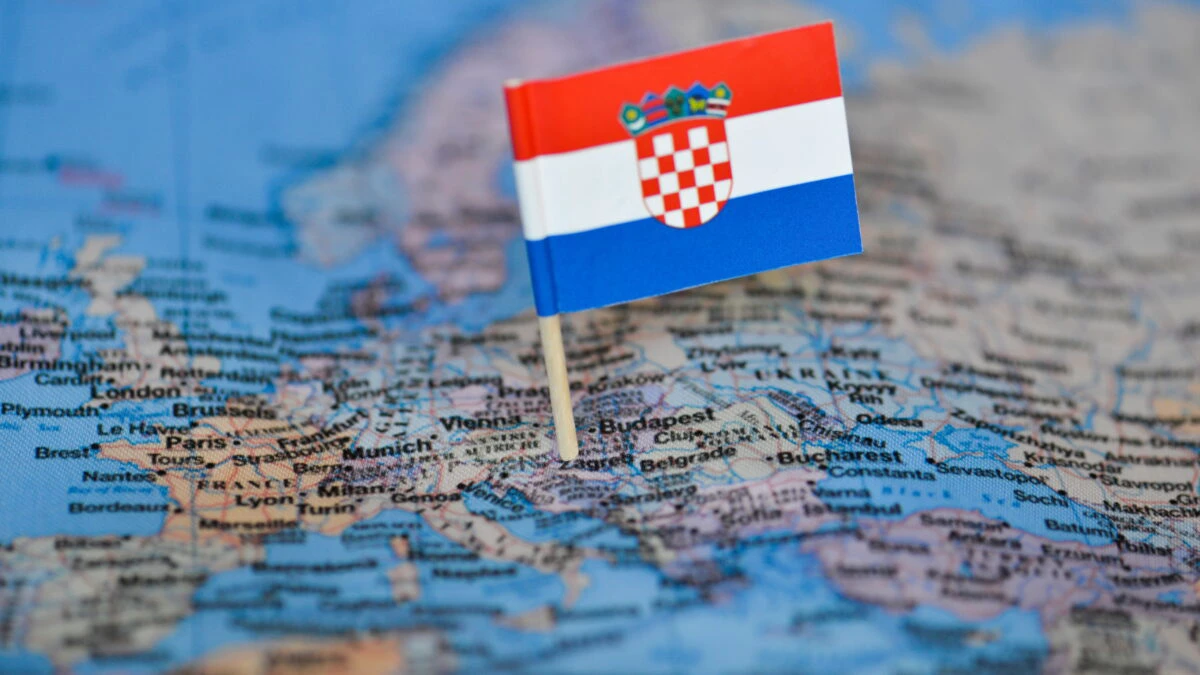 croatia harta steag
