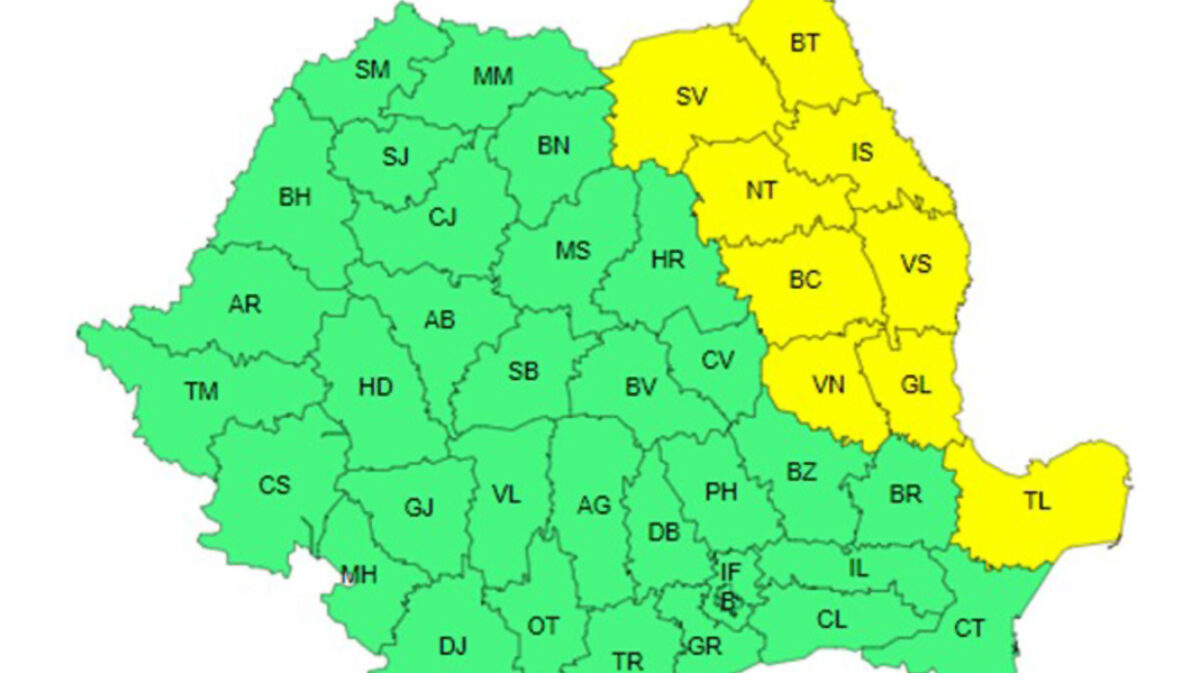 Nouă județe, sub avertizare de ploi torențiale. Zonele afectate și prognoza pentru București