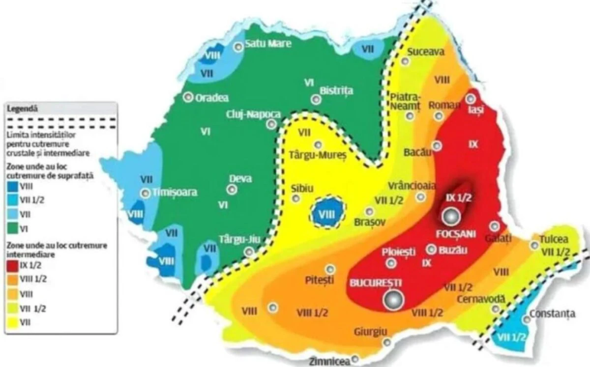 harta zone seismice