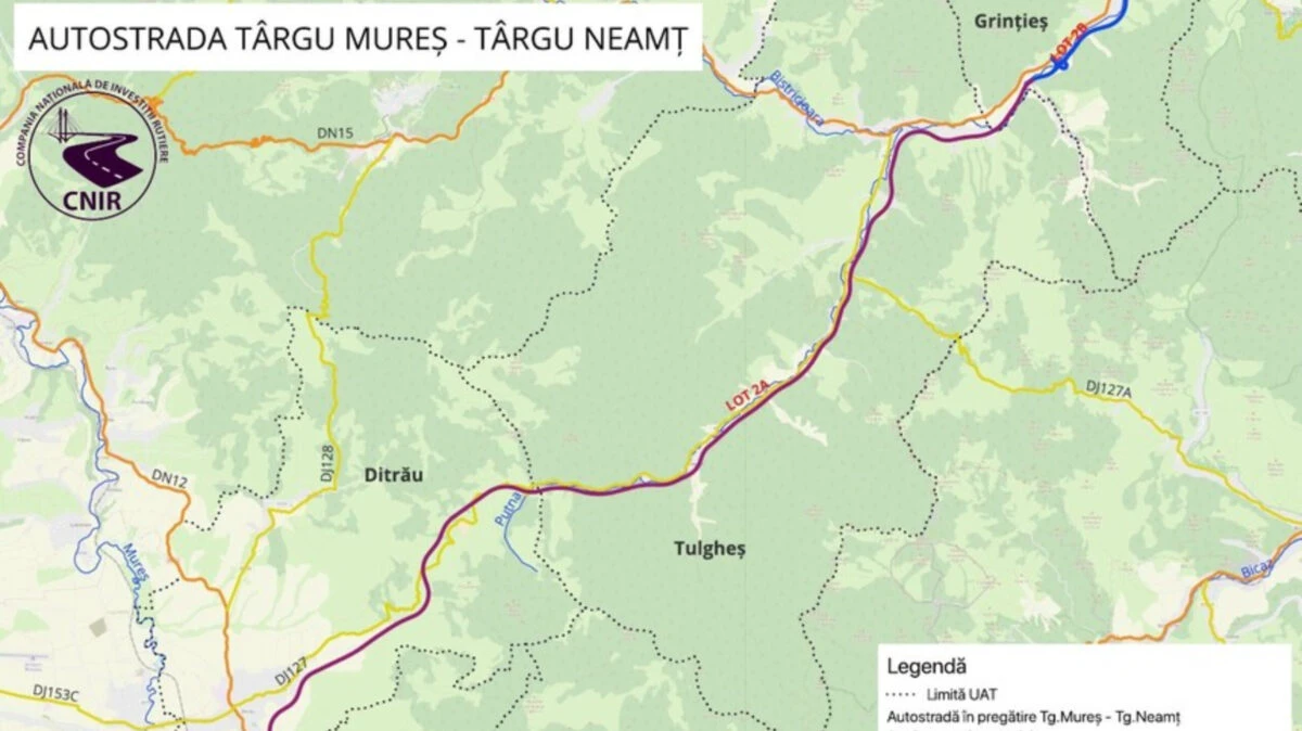 autostradă Ditrău-Grințieș, care face parte din Autostrada Unirii