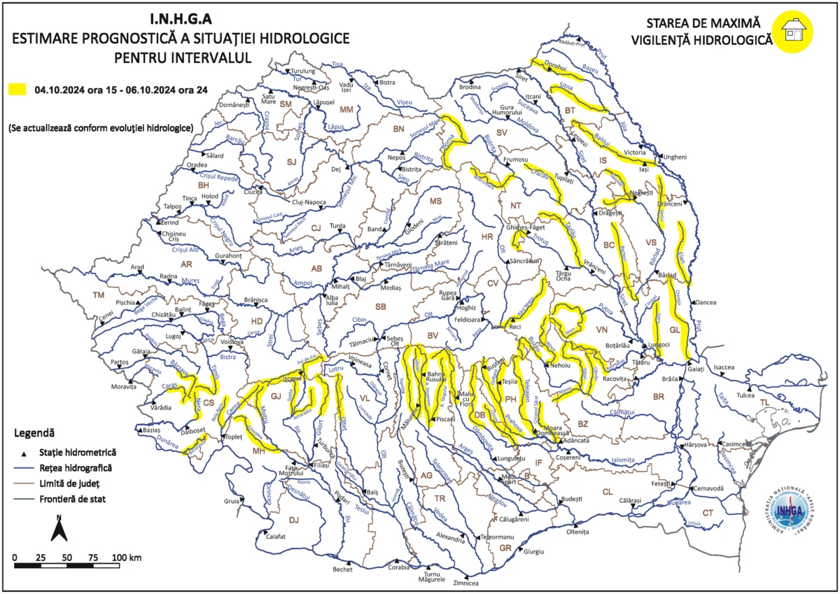 avertizare hidro 4 octombrie