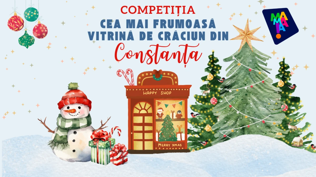 „Cea mai frumoasă vitrină de Crăciun din Constanța”, o invitație la creativitate. OMD Mamaia-Constanța dă startul competiției