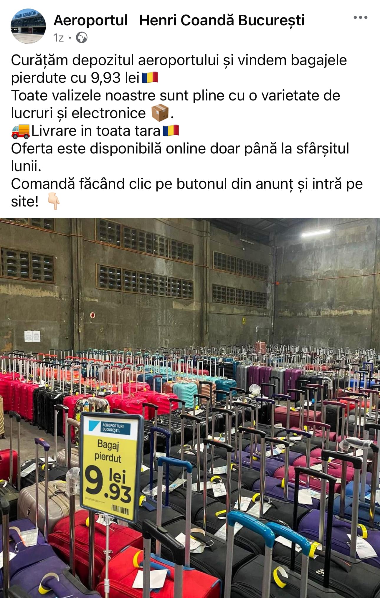 Fraudă Otopeni / Reacție facebook/BucAirports