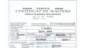 certificat de naștere