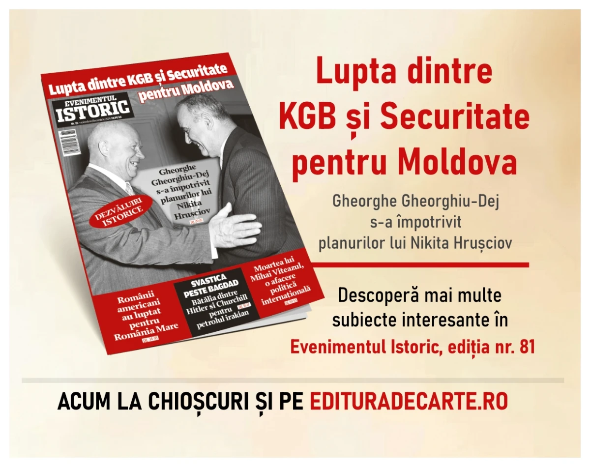 Lupta dintre KGB și Securitate pentru Moldova. Dezvăluiri istorice în noul număr al revistei Evenimentul Istoric