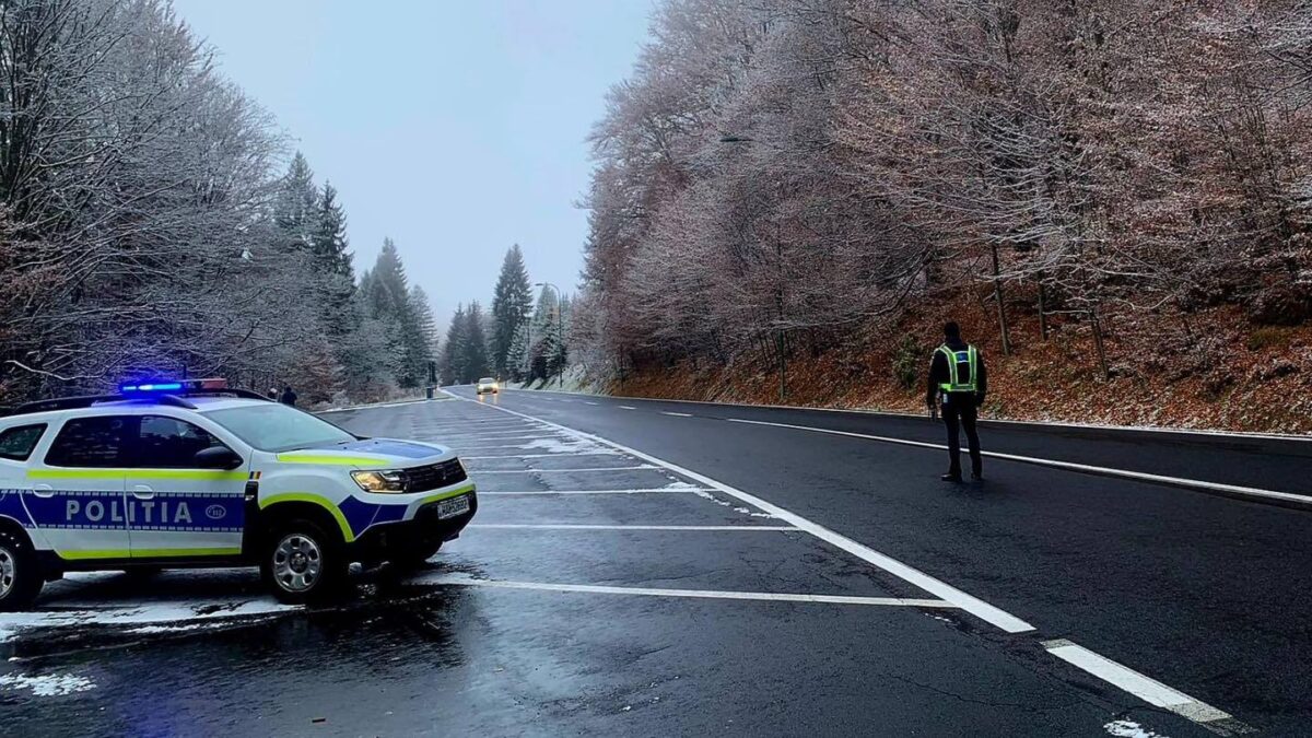 Este obligatoriu să ai anvelope de iarnă! Poliția Română: Este important să respectăm această regulă!