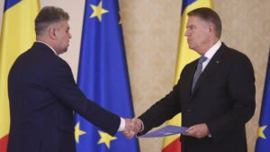 Ceremonie cotroceni klaus iohannis marcel ciolacu