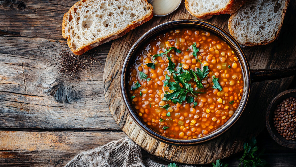 Supă de fasole albă cu spanac, un deliciu al iernii