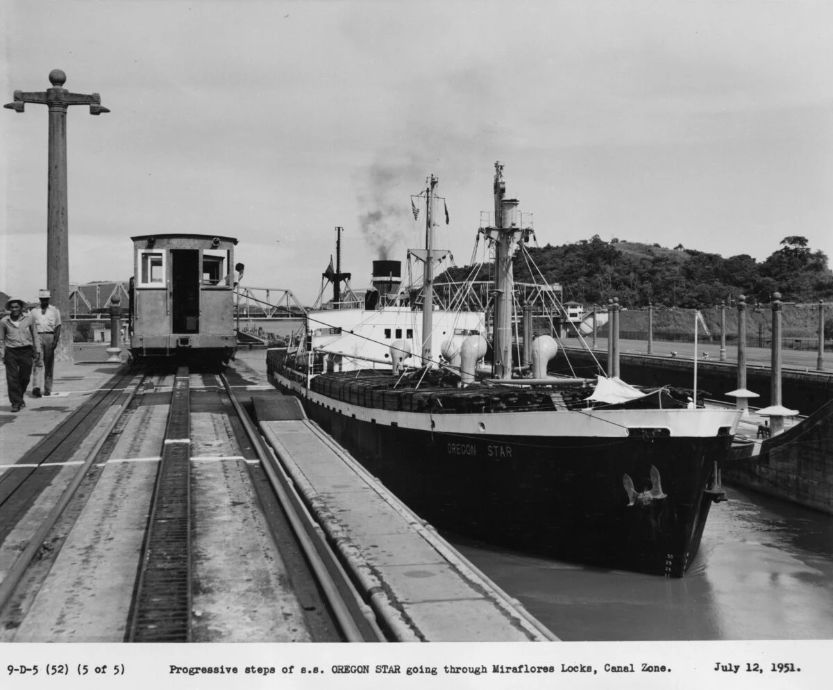 Miraflores Locks, Canal zone 1951, sursa foto: Arhiva Nationala SUA