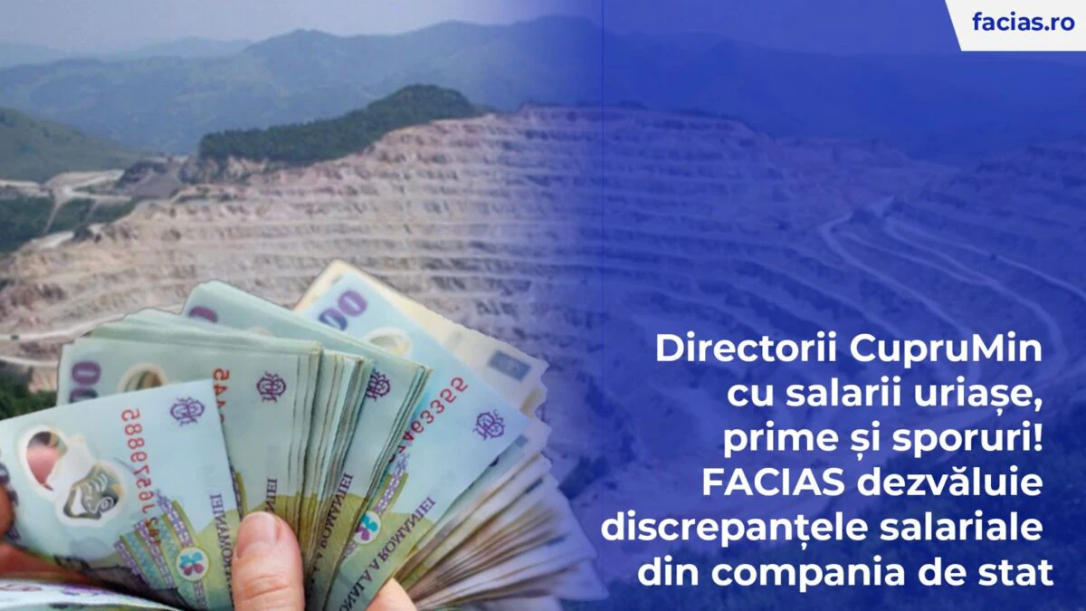 Salarii de lux pentru directorii CupruMin, mult mai mari decât media companiei. FACIAS cere transparență