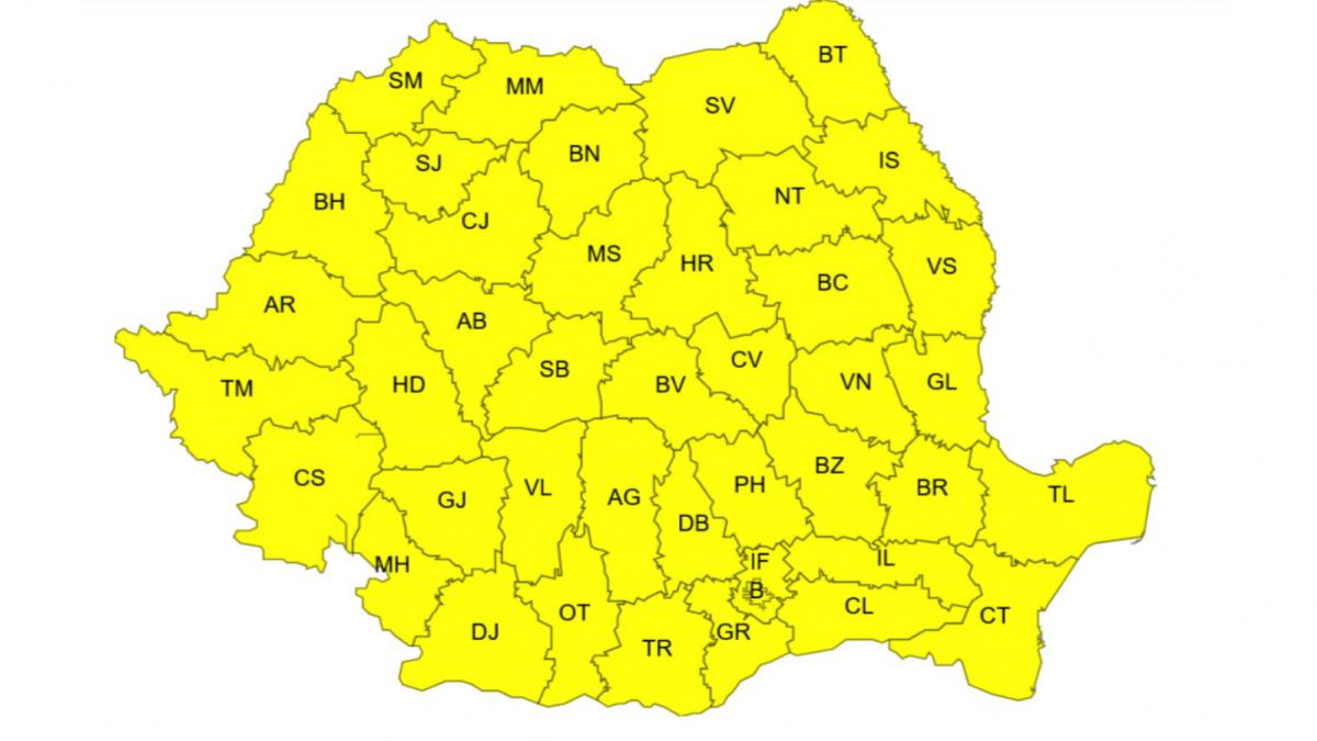 cod galben ANM, 19 mai 2025