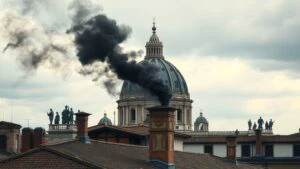 Vatican, fum negru