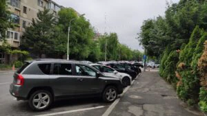 parcare la bordura, masini parcate