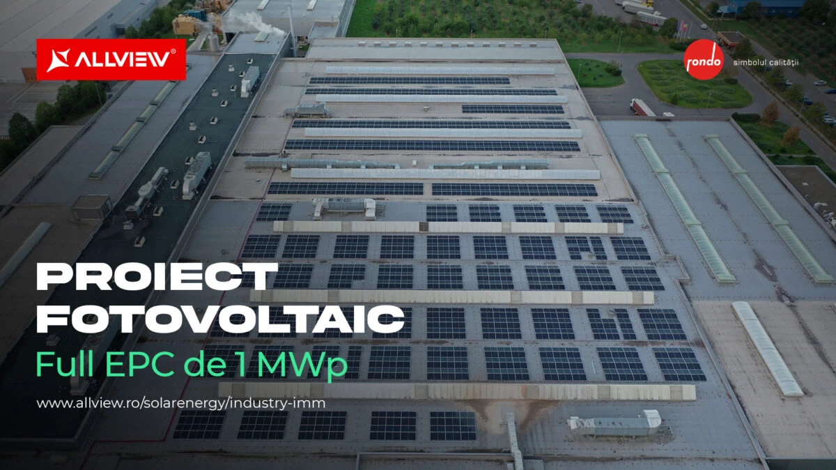 Allview Solar Energy a finalizat un proiect fotovoltaic de 1 MWp. Investiție de peste 4,4 milioane lei