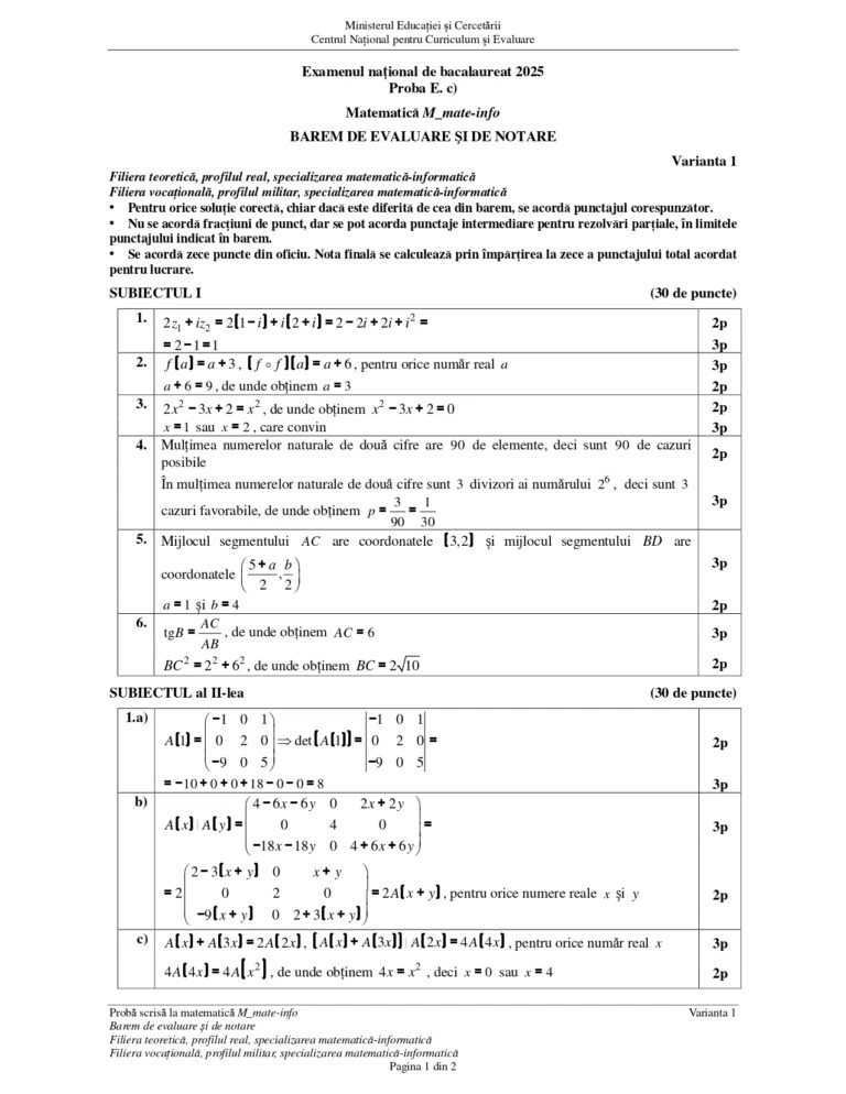 Barem mate-info