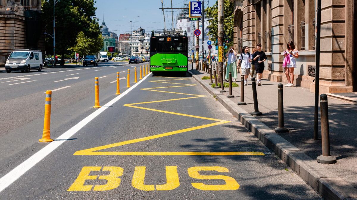 Prioritate pentru autobuze. Noi benzi dedicate pentru STB în Capitală, amplasate în zone strategice