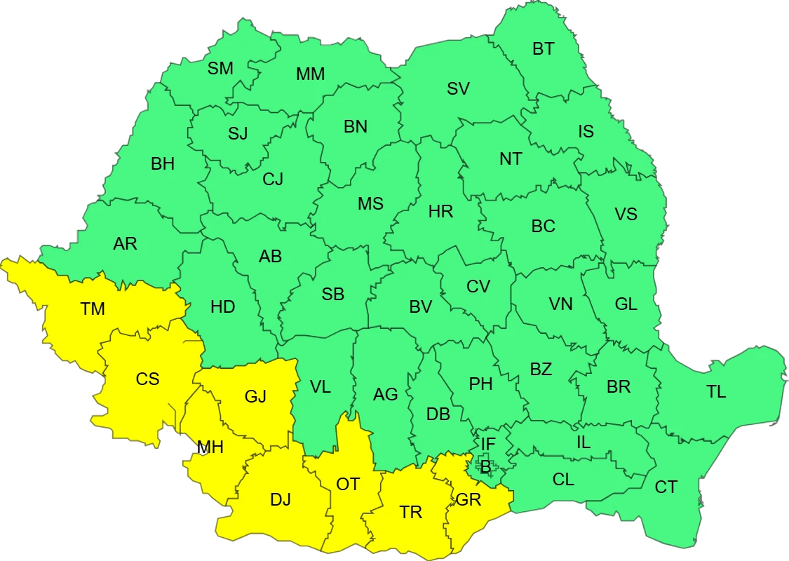 COD GALBEN_4 iunie_Fenomene vizate temperaturi deosebit de ridicate și disconfort termic ridicat