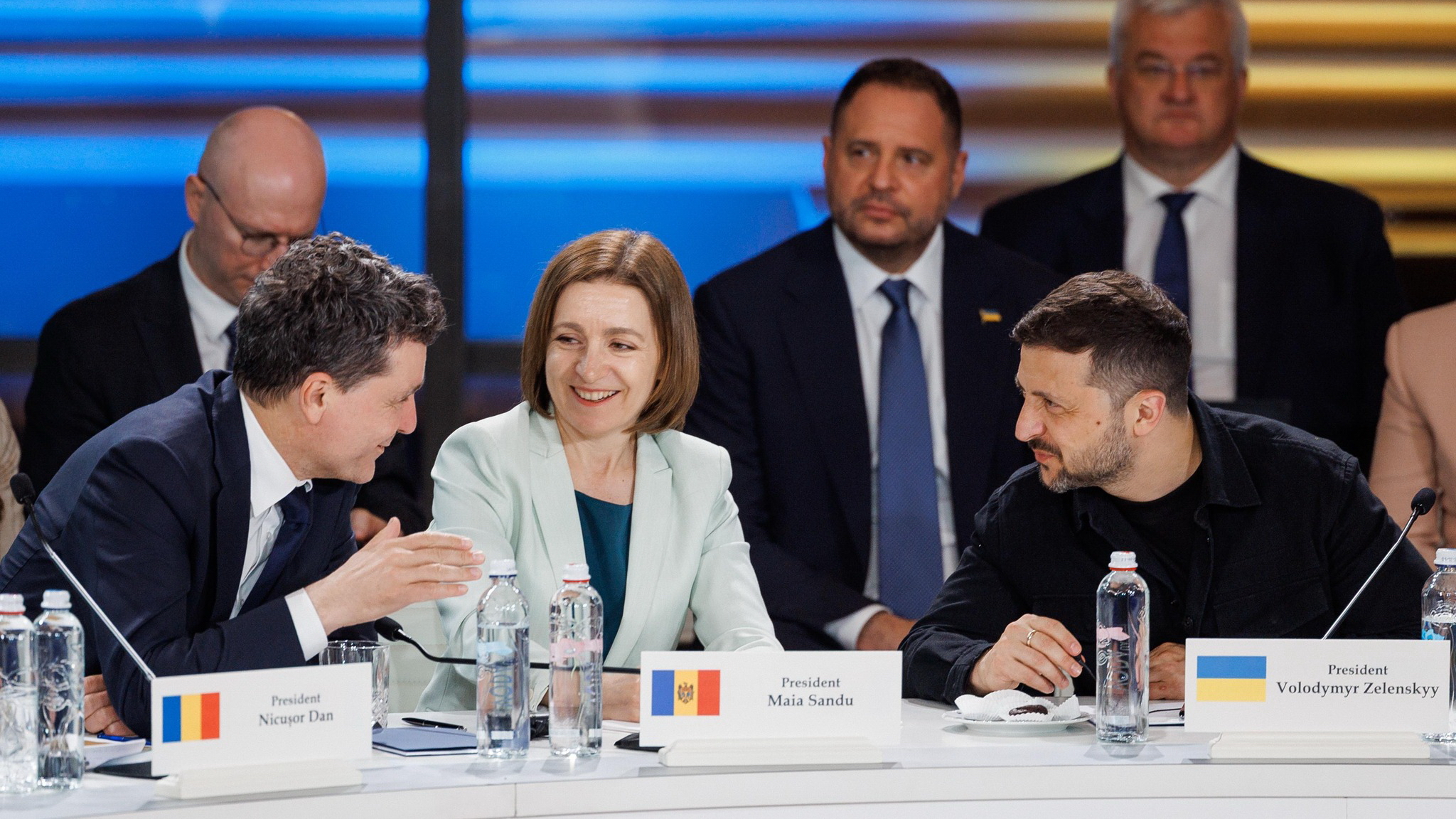 Nicusor Dan, Maia Sandu, Volodimir Zelenski