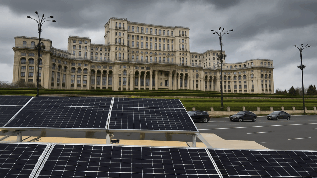 Casa Poporului, Palatul Parlamentului, panouri fotovoltaice