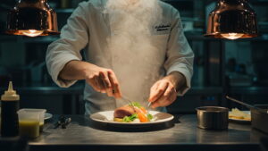 chef, maestru bucatar in restaurant