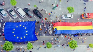 Romania, UE, Uniunea Europeana, steaguri