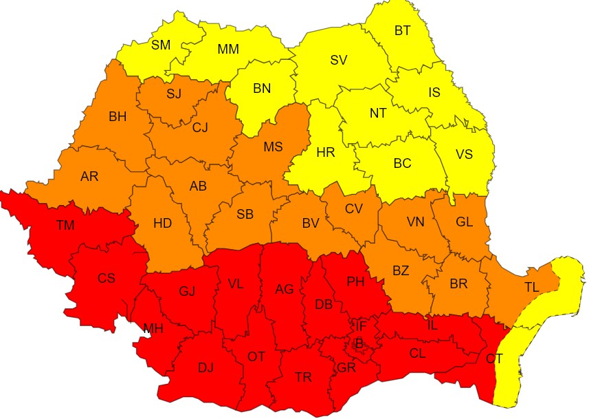 cod meteo 26 iulie