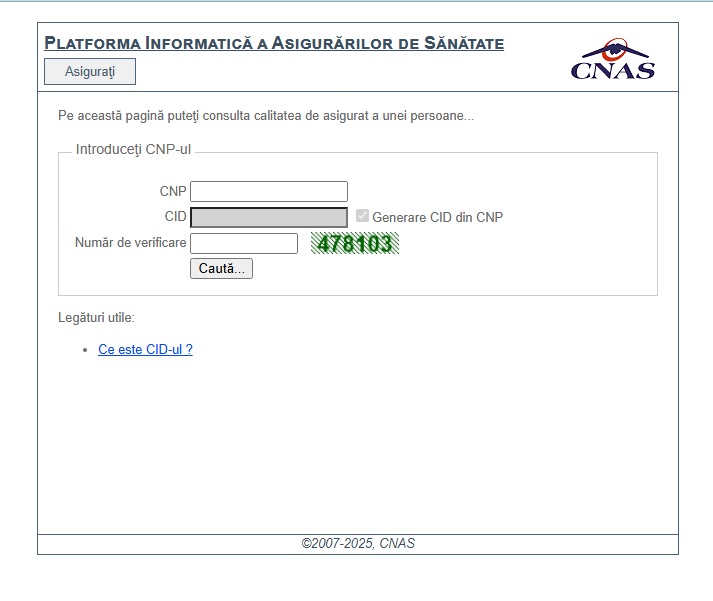 CNAS, verificare asigurat