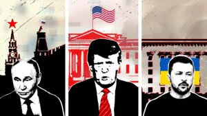 Vladimir Putin, Donald Trump, Volodimir Zelenski
