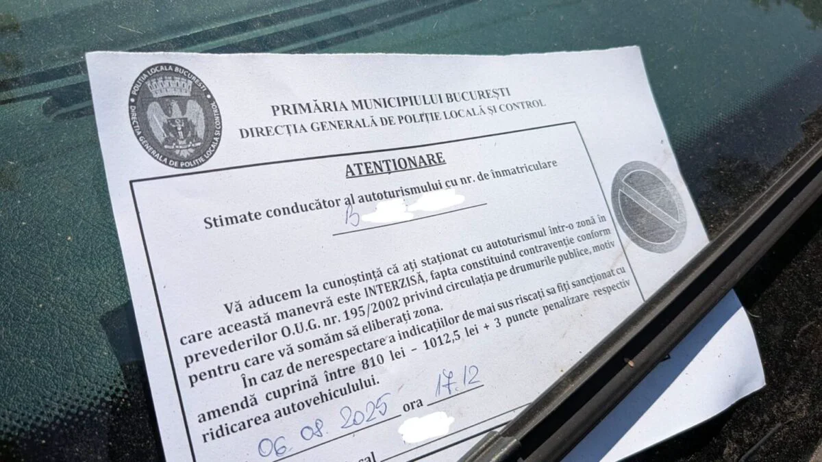 ampanie de ridicare a mașinilor parcate ilegal. Atenționare primită de locuitorii din Sectorul 2