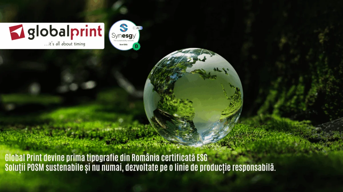 Tipografia Global Print certificată ESG – un nou reper al sustenabilității în industria tipografică